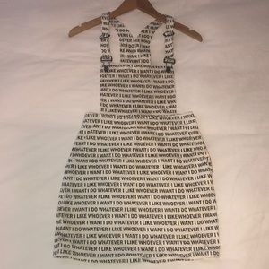 Brand New with Tags! H&M Skirt Overalls, Size 4 / 6, Fun Writing as Pattern